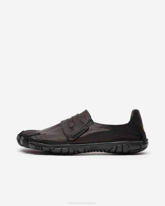 cvt-cuero hombres Vibram 0HT630 calzado negro