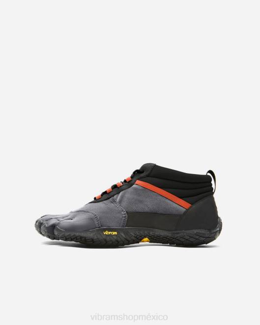 v-trek aislado hombres Vibram 0HT636 calzado negro/gris/rojo fuego