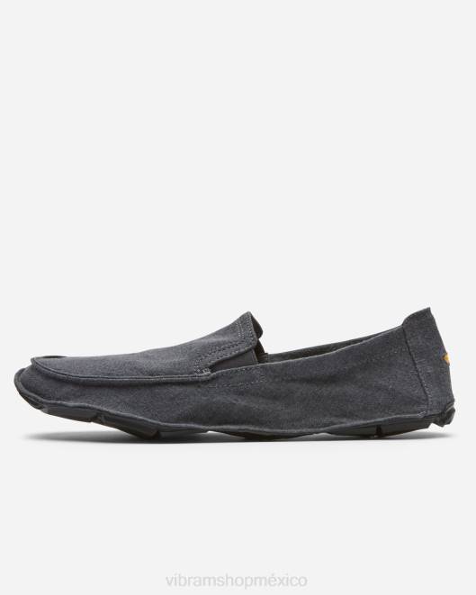 un cuarto de cáñamo hombres Vibram 0HT6139 calzado gris negro