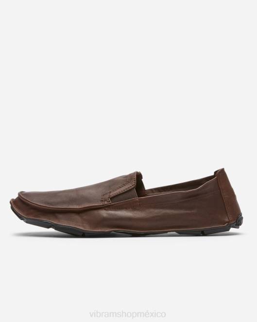 un cuarto de cuero hombres Vibram 0HT6123 calzado marrón/negro
