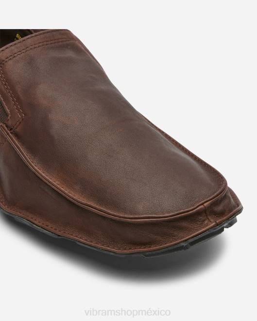un cuarto de cuero hombres Vibram 0HT6123 calzado marrón/negro