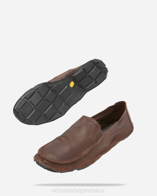 un cuarto de cuero hombres Vibram 0HT6123 calzado marrón/negro