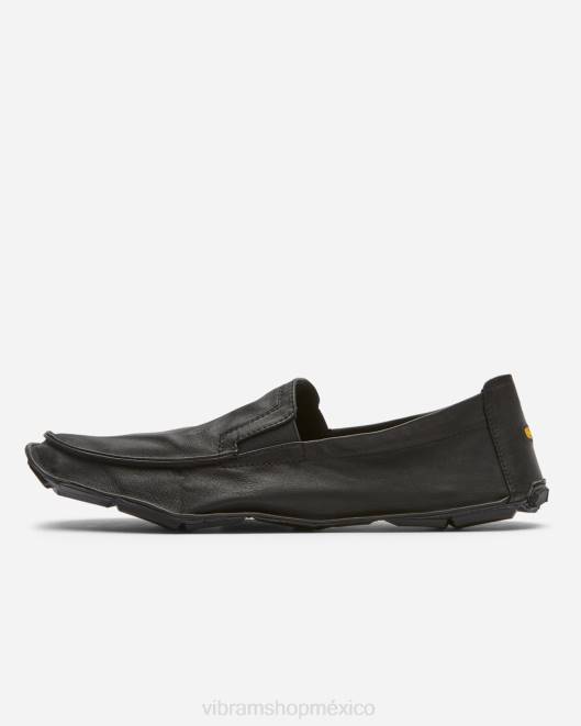 un cuarto de cuero hombres Vibram 0HT6126 calzado negro