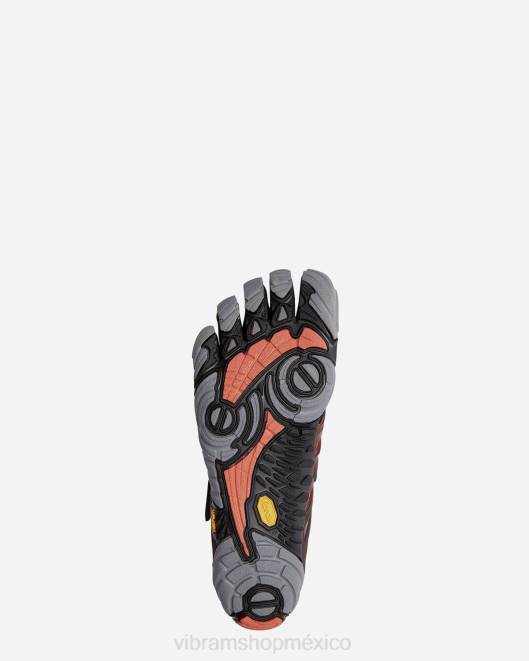 tren en v mujer Vibram 0HT652 calzado negro/coral/gris