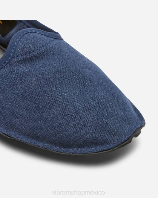 un cuarto de cáñamo mujer Vibram 0HT6136 calzado azul negro