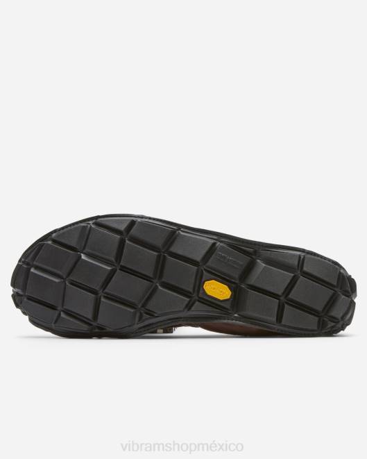 un cuarto de cuero mujer Vibram 0HT6137 calzado marrón/negro