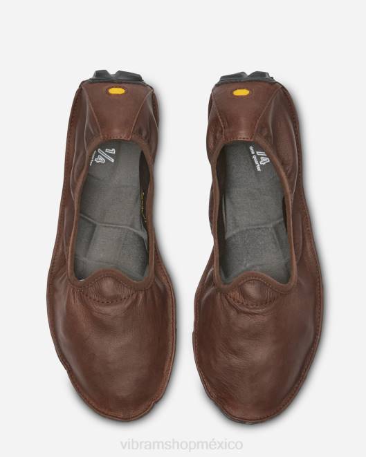 un cuarto de cuero mujer Vibram 0HT6137 calzado marrón/negro